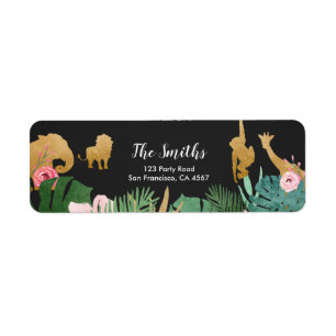 Safari Étiquettes de adresse Wild one Animaux Jung