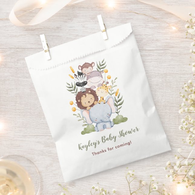 Safari Favoriser Sacs - Jungle Animaux Baby shower (Coupé)