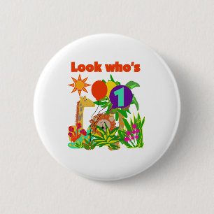 Safari First Birthday 2 Inch Round Button