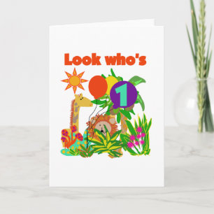 Safari First Birthday Tshirts and Gifts Card
