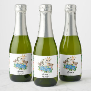 Safari Friends   Baby Shower Mini Sparkling Wine L Label