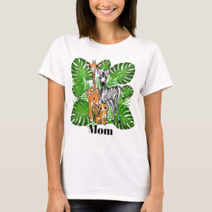 Safari friends- Giraffe, Zebra, Tiger, jungle    T-Shirt
