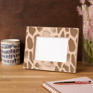 Safari Giraffe Animal Print Etched Frames
