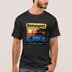 Safari Giraffe Serengeti Africa National Park Tanz T-Shirt
