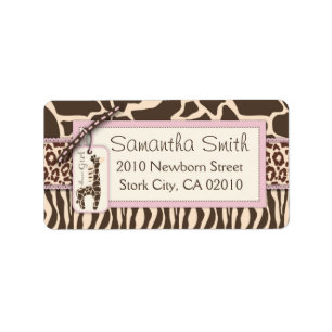 Safari Girl Address Label