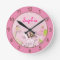 Safari Girl Jungle Personalized Nursery Wall Clock