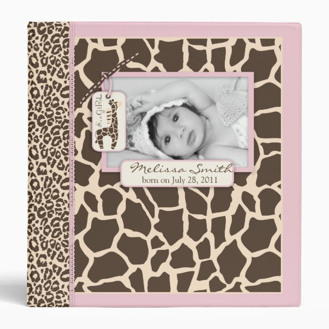Safari Girl Photo Album Binder (Front)