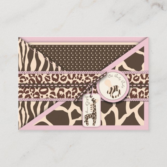 Safari Girl Reminder Carte pour notes (Devant)