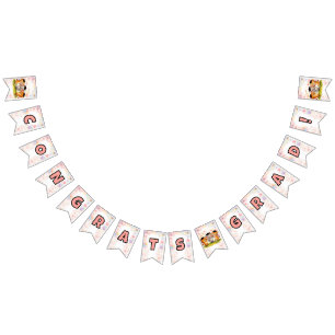 Safari Graduation Kids Lion Elephant Giraffe Party Bunting Flags