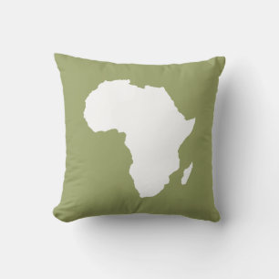 Safari Green Audacious Africa Throw Pillow