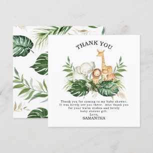 Safari Greenery Foliage Gender Neutral Baby Shower Invitation
