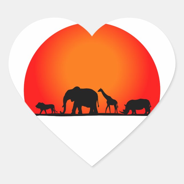 Safari Heart Sticker (Front)