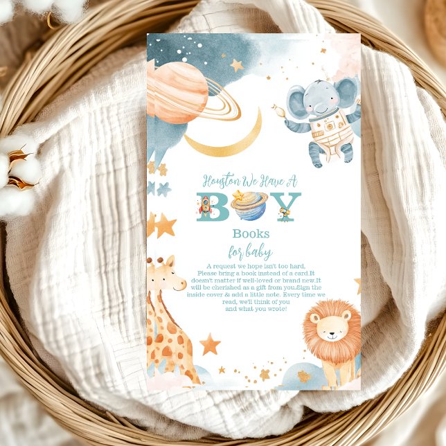Safari Houston We Have A Boy Books for Baby Enclosure Card (Creator Uploaded)
