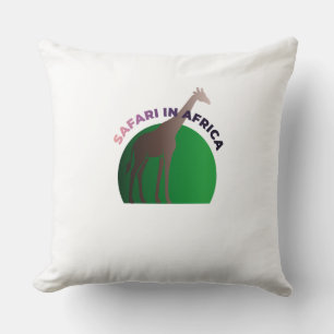 Safari in Africa Throw Pillow