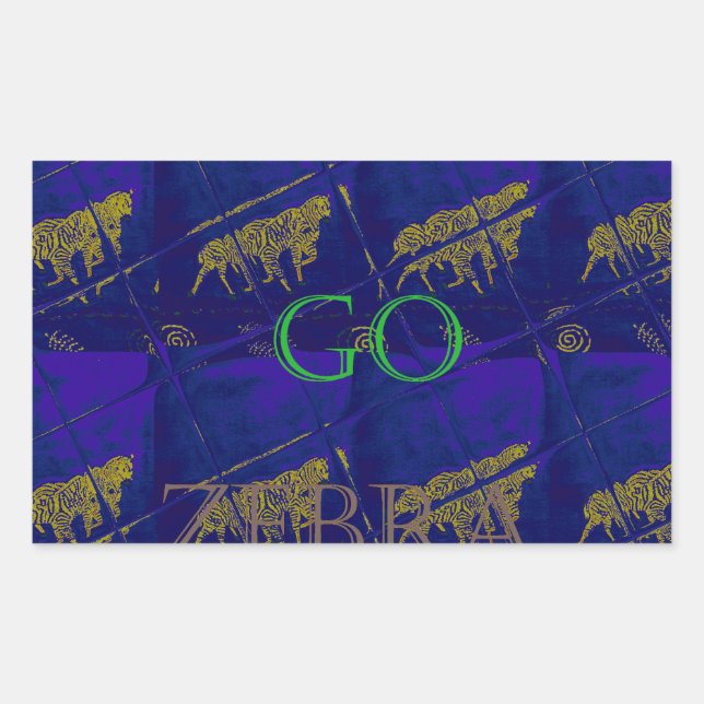 Safari-Inspired Delight: French Blue "Let's Go Zeb Sticker (Front)