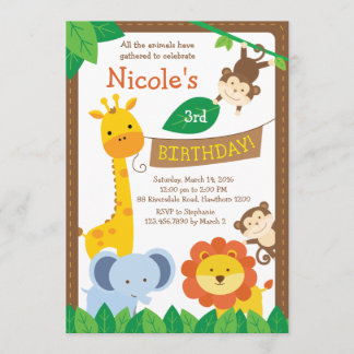 Safari Invitation / Jungle Invitation / Zoo Invite