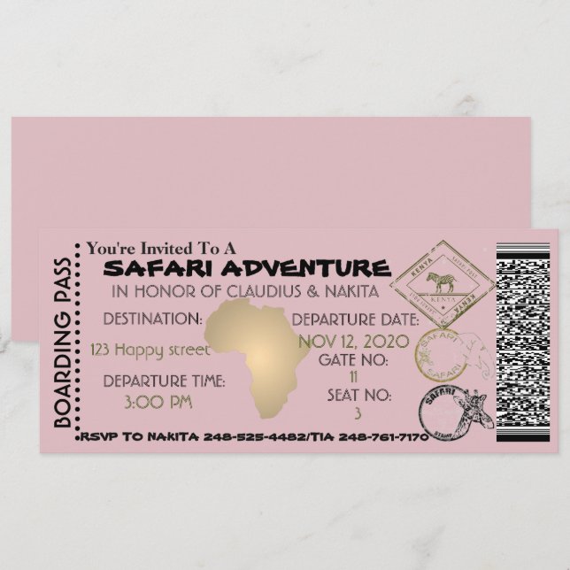 Safari invite (Front/Back)