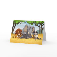 Safari Jug Band Card (Blank Inside)