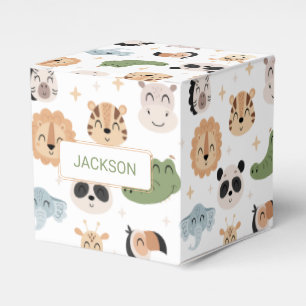 Safari Jungle animal birhtday boy gift favor boxes