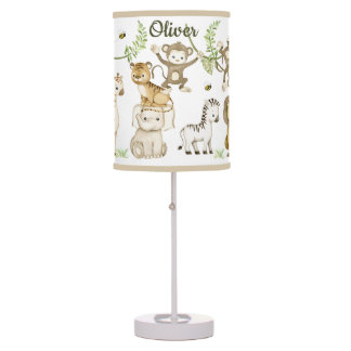 Safari Jungle Animals Baby Nursery Table Lamp