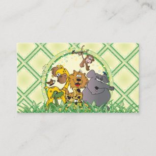 Safari Jungle Animals Baby Shower Book Request Enclosure Card