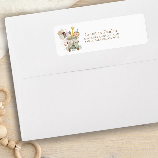 Safari Jungle Animals Boho Return Address (Creator Uploaded)