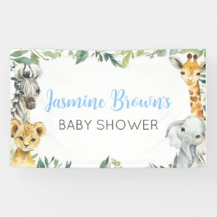 Safari / Jungle animals digital backdrop, banner. Banner