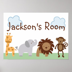 Safari Jungle Animals Poster/Print Poster