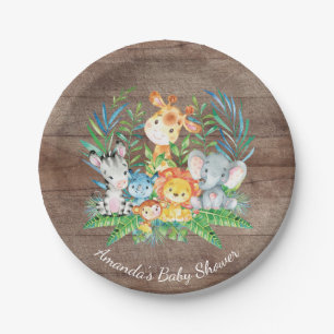 Safari Jungle Baby Shower 7" Plate
