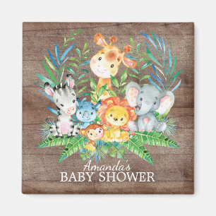 Safari Jungle Baby Shower Favour Magnet