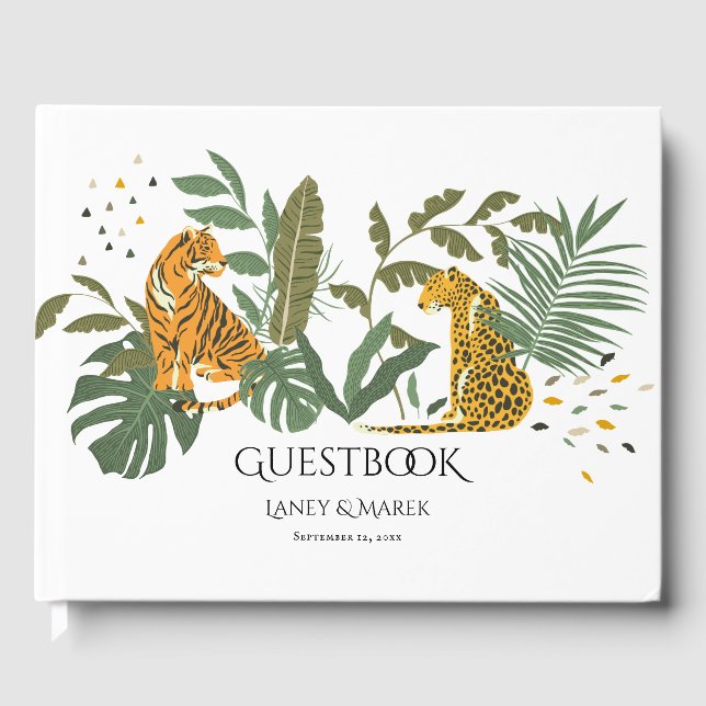 Safari Jungle Chats Mariage Livre d'or (Recto)
