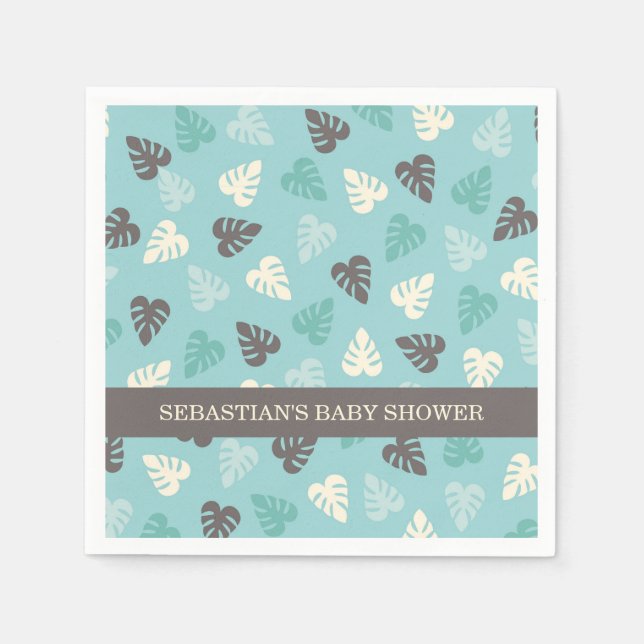 Safari Jungle Leaf Napkins (Front)