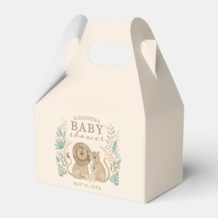 Safari Jungle Lion Boy Baby Shower Favor Box