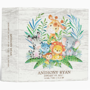 Safari Jungle Shower Baby Photo Album Binder