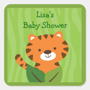 Safari Jungle Tiger Stickers Labels
