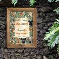 Safari Jungle Wild Animals Hello Baby Shower