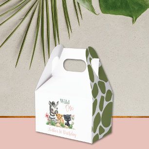 Safari Jungle Wild One Adventure Birthday Favor Box