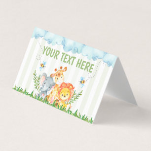 Safari Jungle Zoo Animal Table Tente Place Cartes