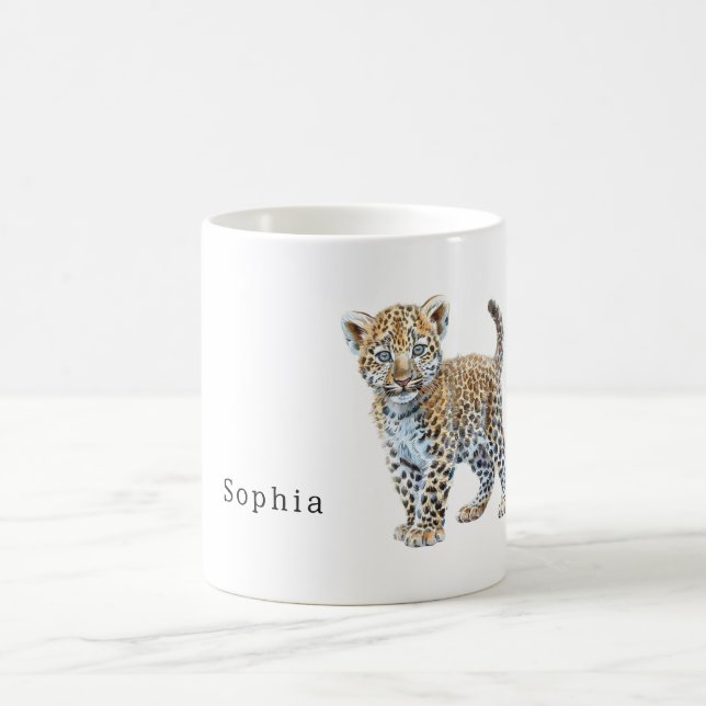 Safari Leopard Cat Animal Coffee Mug (Center)