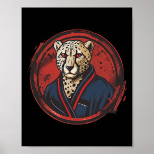Safari Leopard Cheetah Judo Cheetah Brazilian Jiu  Poster