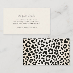 Safari Leopard Print Cheetah Spots Enclosure Card