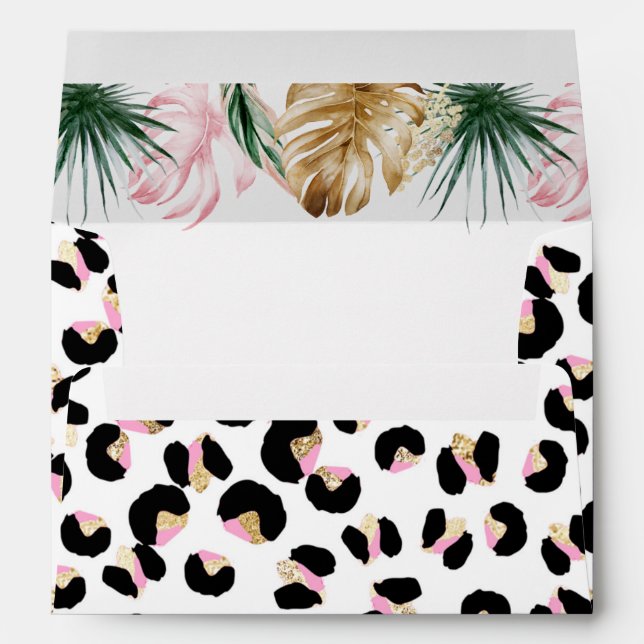 Safari Leopard Print Party Supplies Jungle Party Envelope (Back (Bottom))