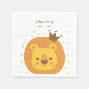 safari lion  jungle lion, animal illustration napkin