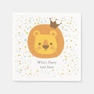 safari lion  jungle lion, animal illustration napkin