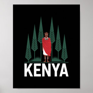 Safari Lover African Wildlife Vacation Funny Kenya Poster