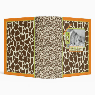 Safari Monkey & Pacifier Animal Print Memory Book Binder