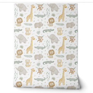 Safari Nursery Wallpaper Jungle Animal Wallpaper