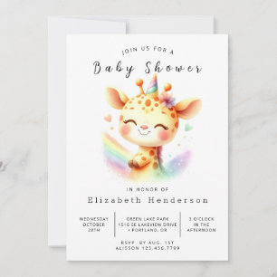 Safari Online Giraffe Baby Shower Invitation