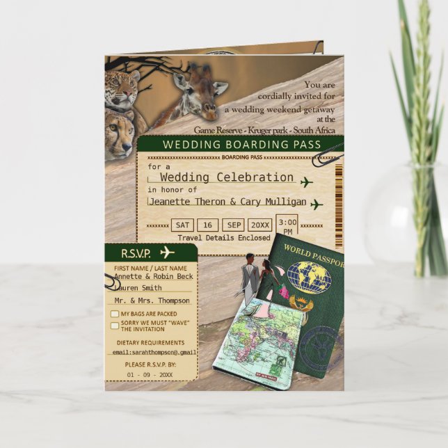 Safari Outdoor Wedding Invitation (Front)
