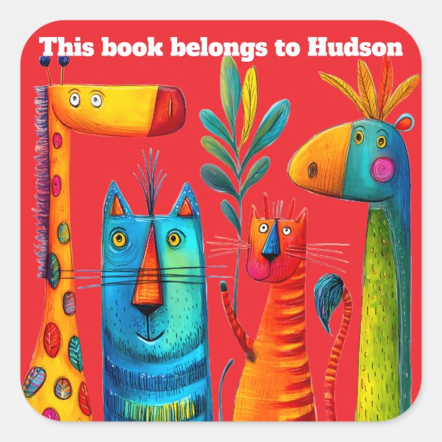 Safari Pals Abstract Sticker (Devant)